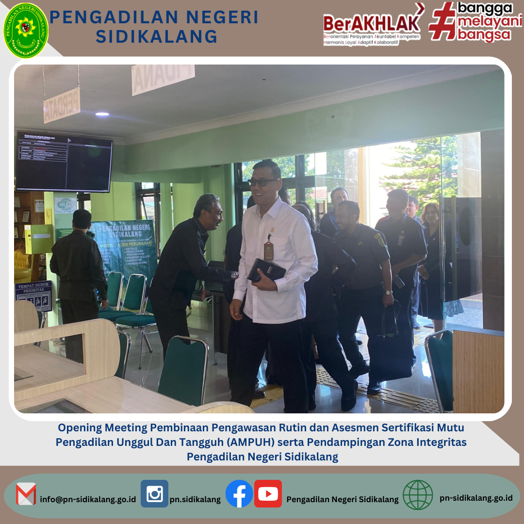  Pembinaan dan Pengawasan Rutin oleh Tim dari Pengadilan Tinggi Medan